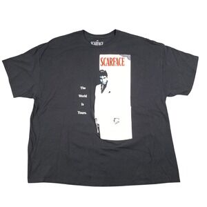 Scarface Movie T-Shirt Mens 4X Black The World Is Yours Tony Montana Graphic Tee